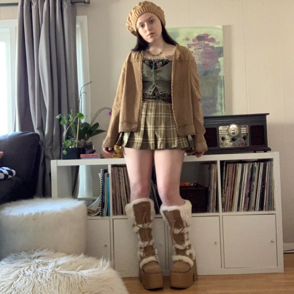 Tan Suede Patchwork Jacket - image 4